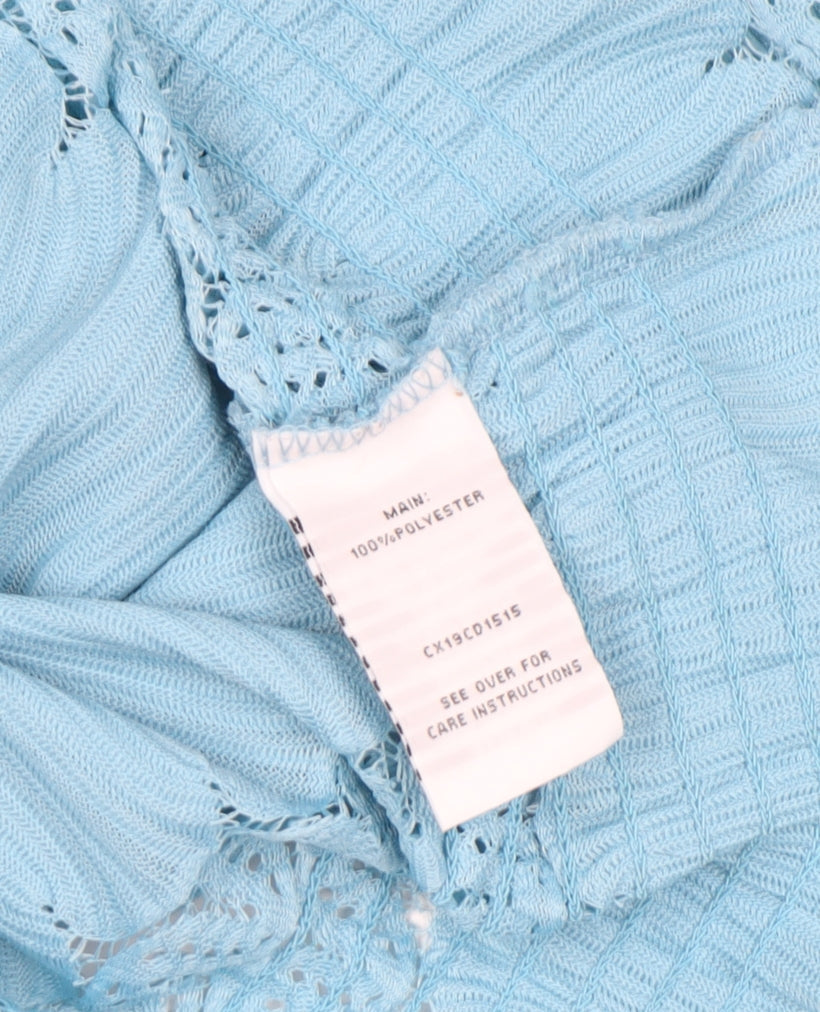Womens UK Size S Rowen Avenue Blue Tunic Blouse