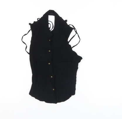 Womens UK Size 12 Wallis Black Camisole Blouse
