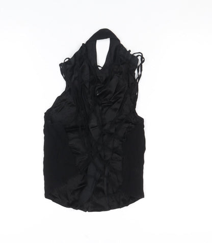 Womens UK Size 12 Wallis Black Camisole Blouse