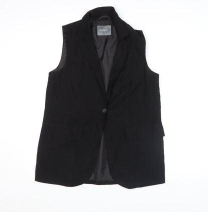 Womens UK Size 12 George Black Tunic Blouse