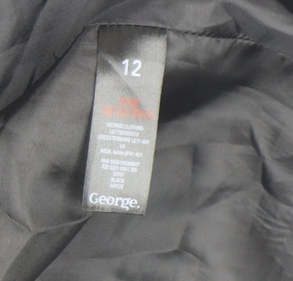 Womens UK Size 12 George Black Tunic Blouse