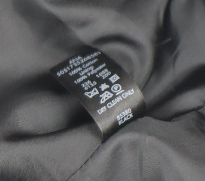 George Women's Black Pea Coat UK 14 Wool Blend Double Breasted