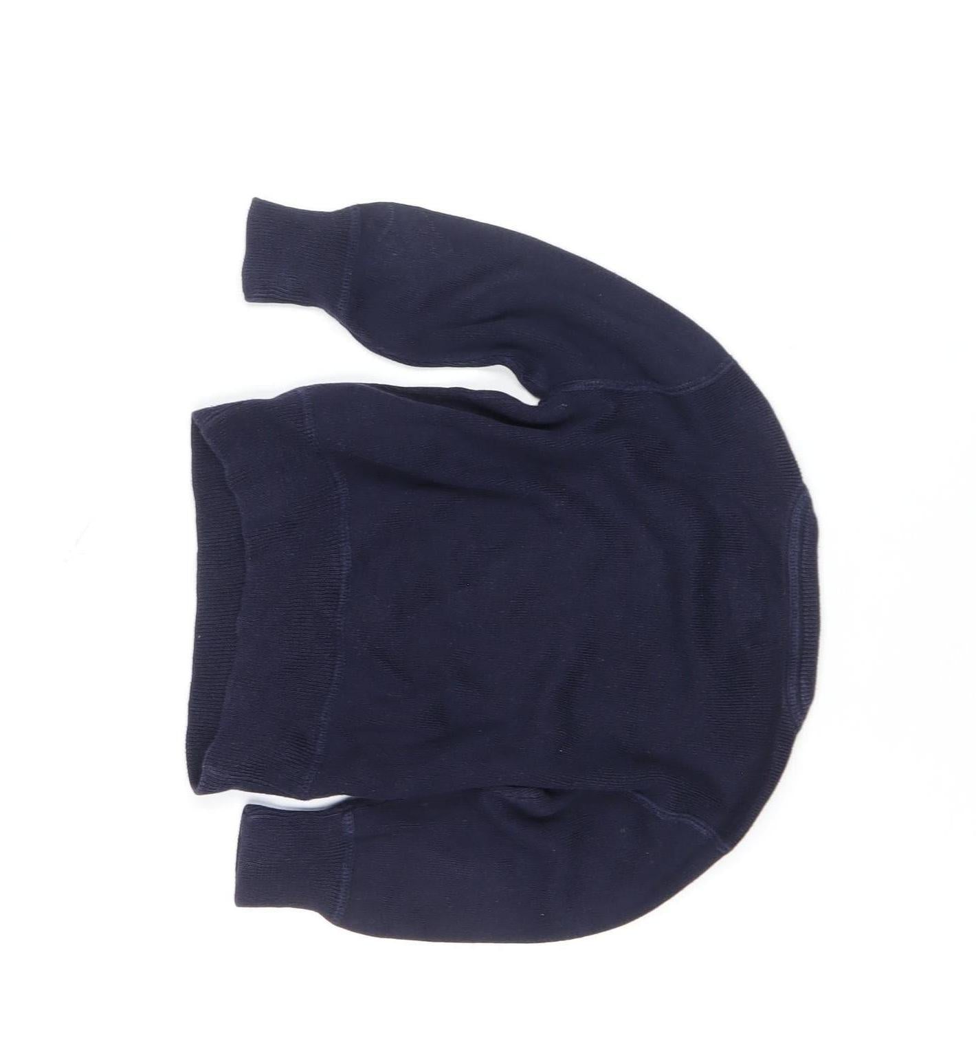 Ralph Lauren Boys Blue Cotton Knit Long Sleeve Crew Neck Jumper 24M