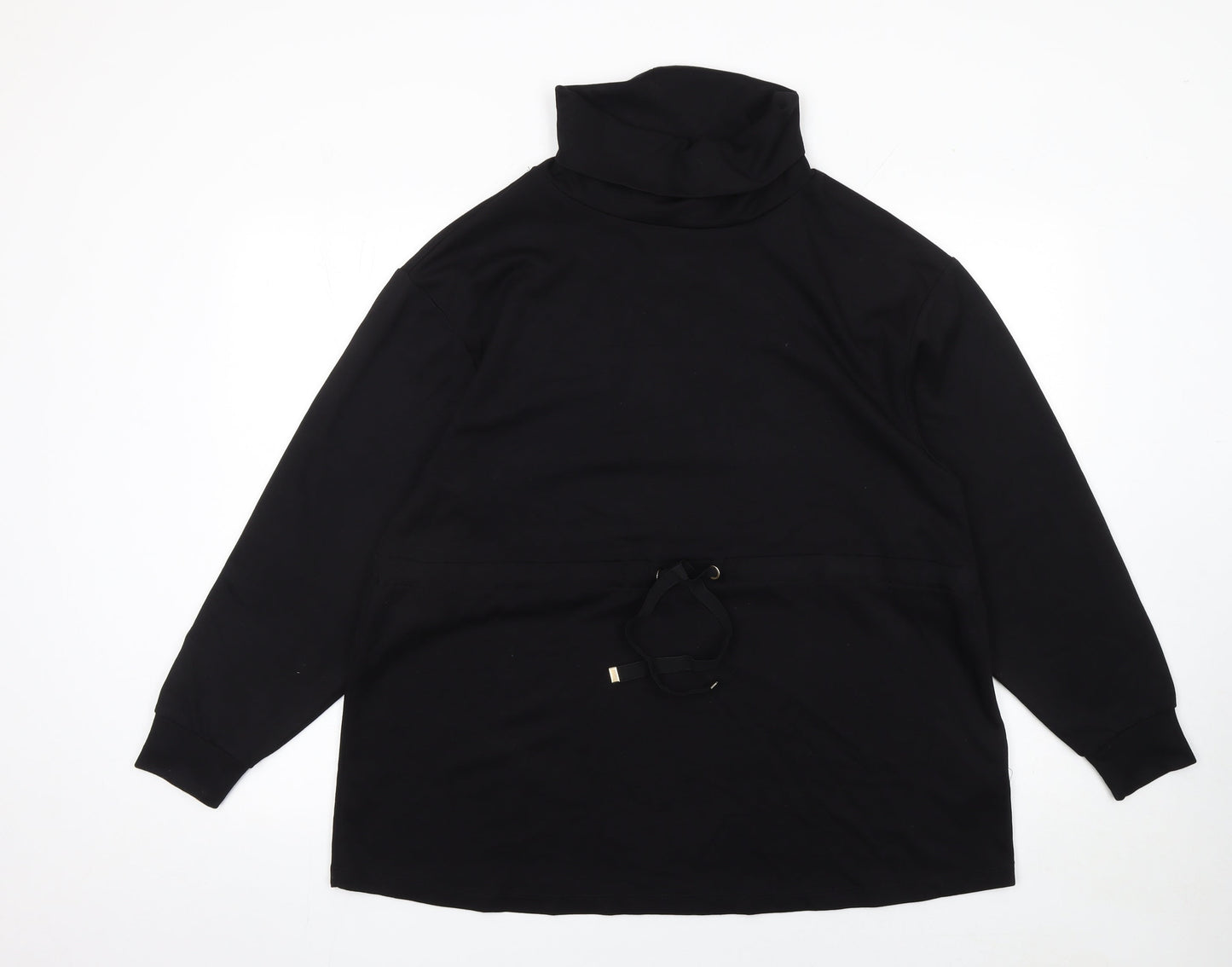 Womens UK Size 14 F&F Black Pullover Sweatshirt