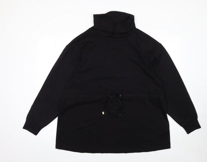 Womens UK Size 14 F&F Black Pullover Sweatshirt