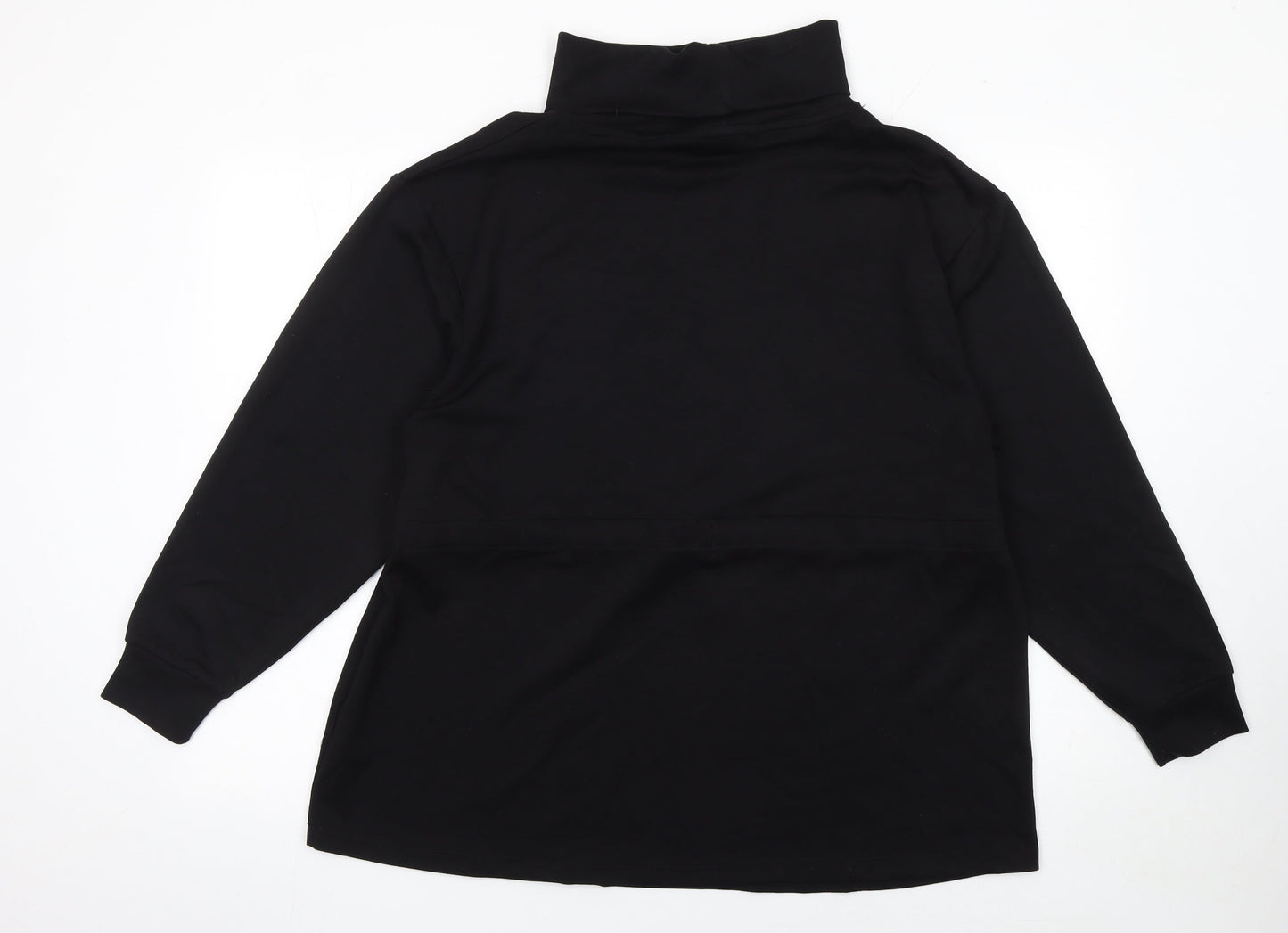 Womens UK Size 14 F&F Black Pullover Sweatshirt