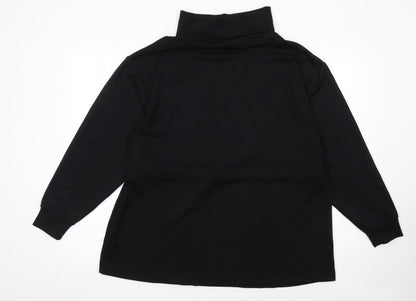 Womens UK Size 14 F&F Black Pullover Sweatshirt