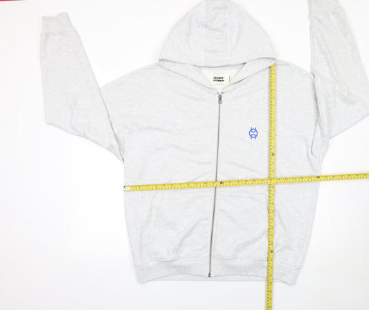 Mens UK Size L Legacy Studios Grey Full Zip Hoodie