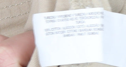 Denim Co Women Beige Cargo Trousers Size 6 Cotton Casual