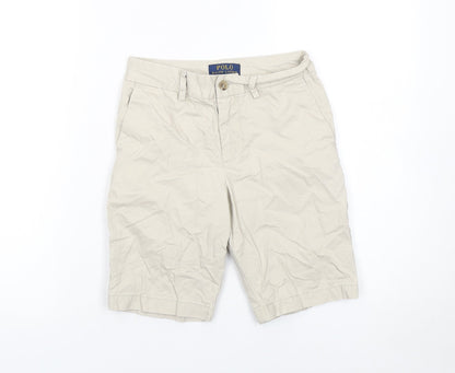 Polo Ralph Lauren Boys Beige Chino Shorts Size 8 Years Cotton Twill