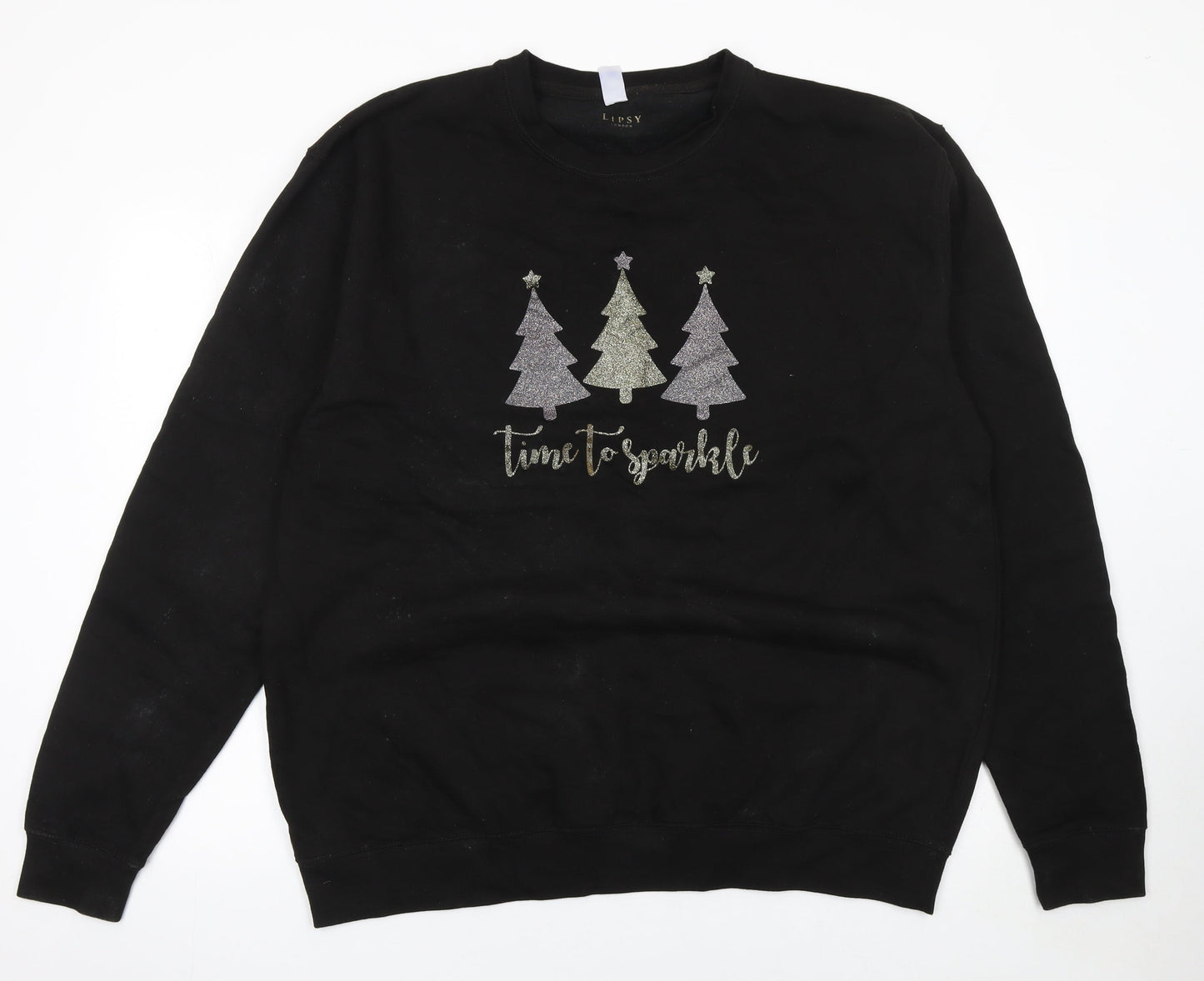Womens UK Size 2XL Lipsy Black Pullover Sweatshirt