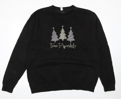 Womens UK Size 2XL Lipsy Black Pullover Sweatshirt