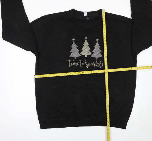 Womens UK Size 2XL Lipsy Black Pullover Sweatshirt