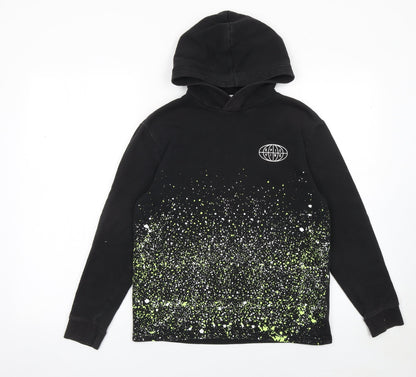 Boys UK Size 10-12 Years H&M Black Pullover Hoodie