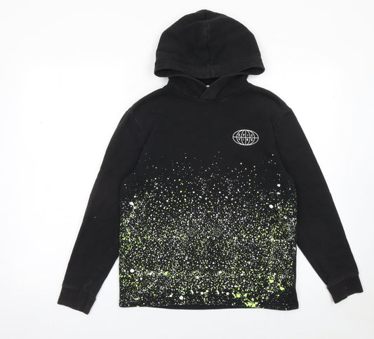 Boys UK Size 10-12 Years H&M Black Pullover Hoodie