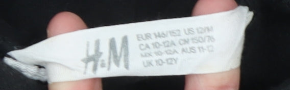 Boys UK Size 10-12 Years H&M Black Pullover Hoodie