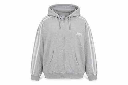 Womens UK Size 12 Lonsdale Grey Full Zip Hoodie