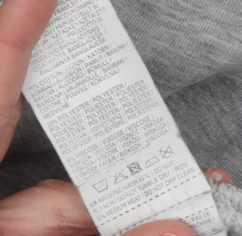 Lonsdale Women’s Grey Full Zip Hoodie Size 12 Cotton Blend