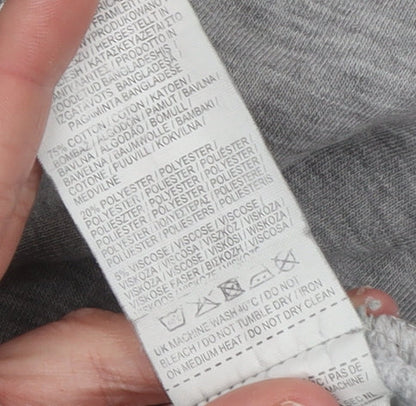 Lonsdale Women’s Grey Full Zip Hoodie Size 12 Cotton Blend