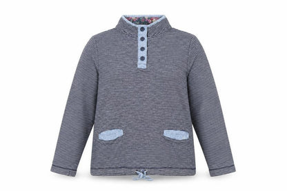 Womens UK Size L Marks and Spencer Blue Henley Sweatshirt