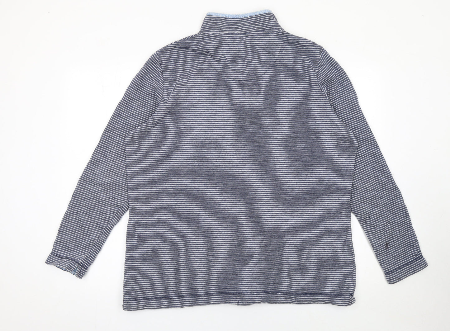 Womens UK Size L Marks and Spencer Blue Henley Sweatshirt