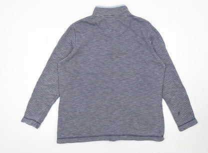 Womens UK Size L Marks and Spencer Blue Henley Sweatshirt