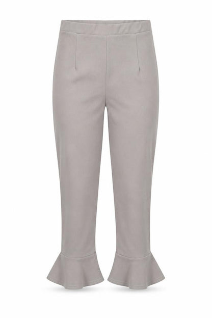 Womens UK Size 12 PRETTYLITTLETHING Slim Fit Cropped Beige Trousers
