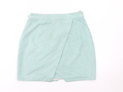 Womens UK Size 8 River Island Wrap Suede Skirt