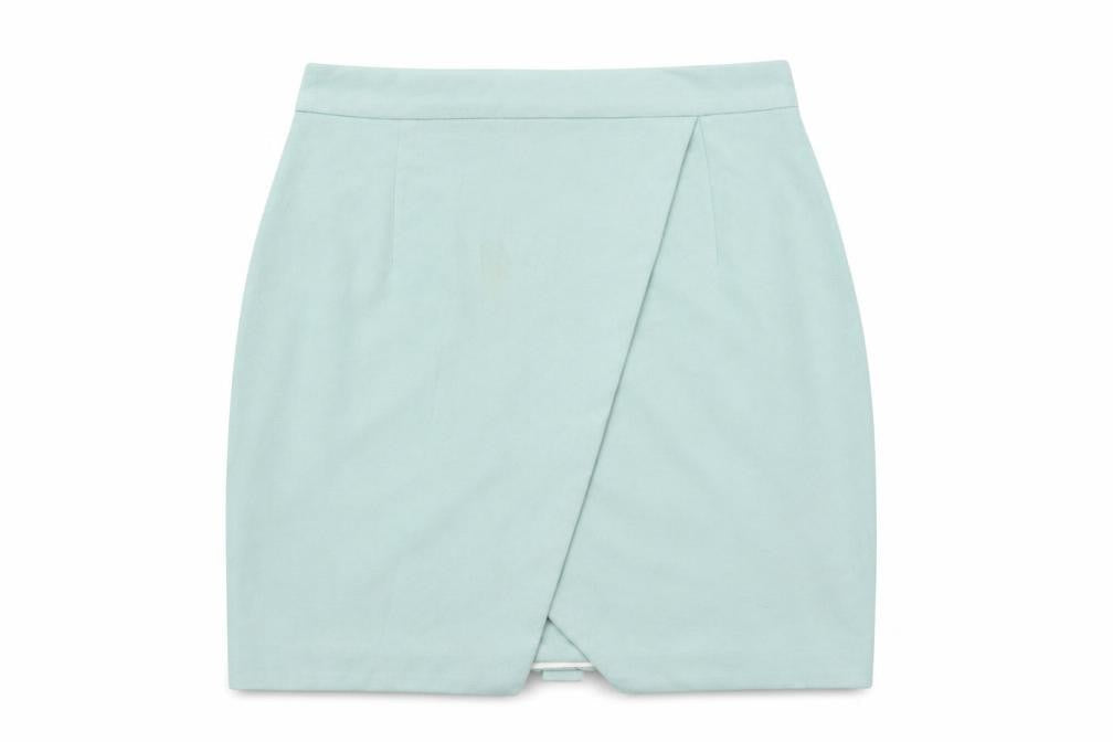 Womens UK Size 8 River Island Wrap Suede Skirt