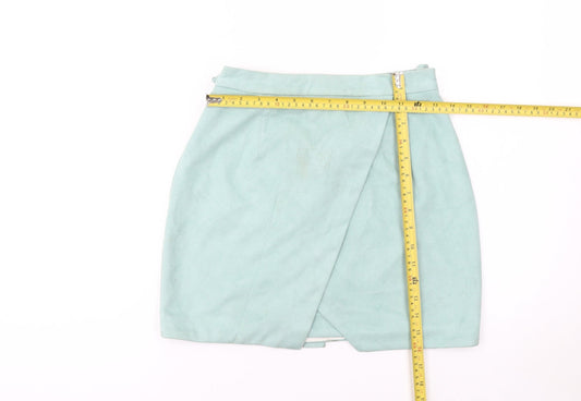 Womens UK Size 8 River Island Wrap Suede Skirt