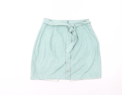 Womens UK Size 8 River Island Wrap Suede Skirt