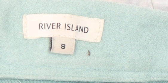 Womens UK Size 8 River Island Wrap Suede Skirt