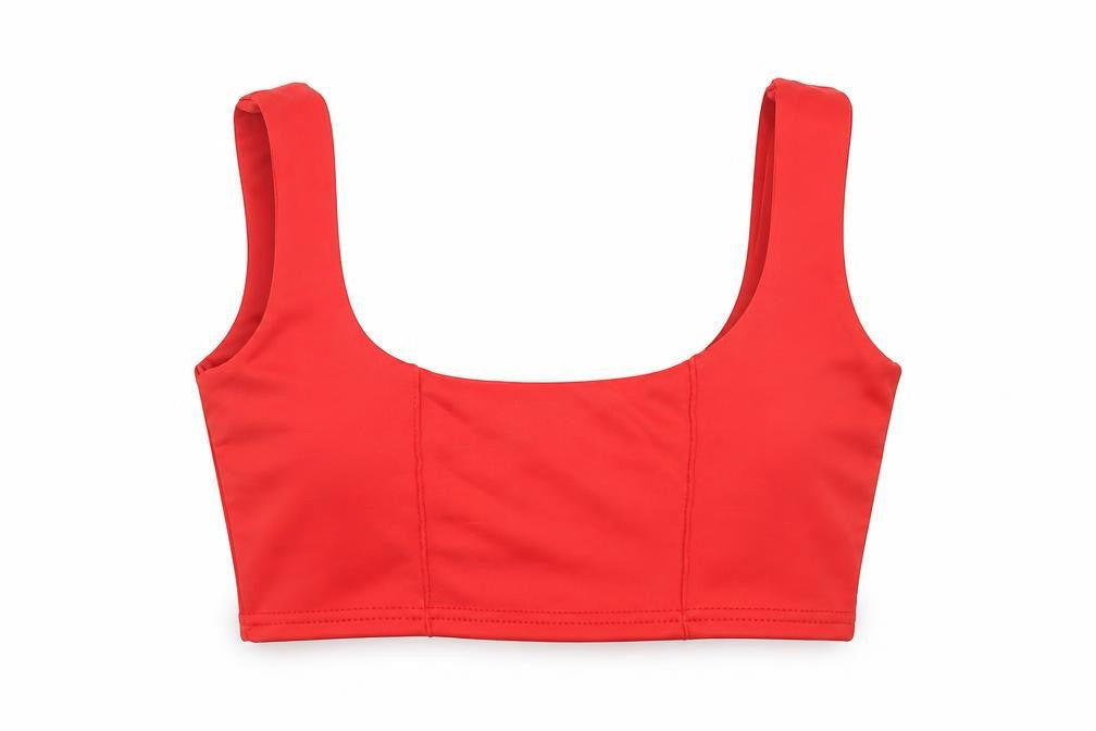Womens UK Size 10 Pretty Little Thing Red Cropped Tank