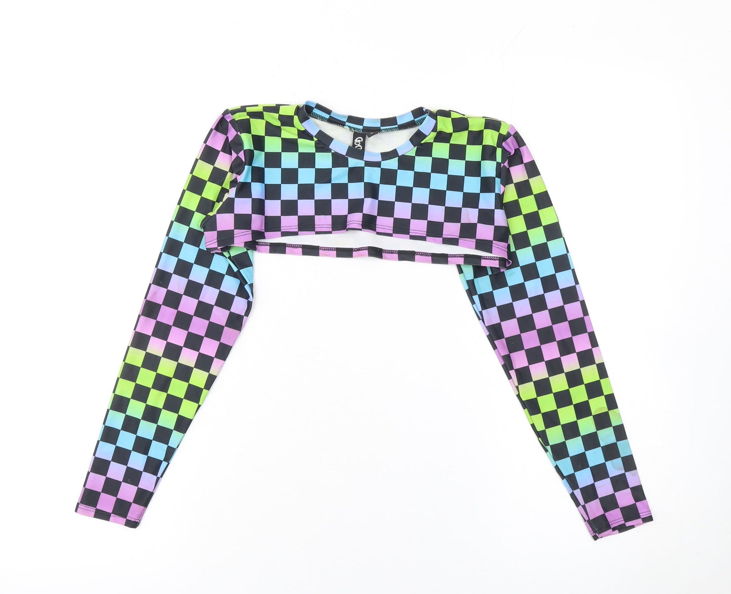 Womens UK Size M GoGuy Clothing Multicoloured Cropped T-Shirt