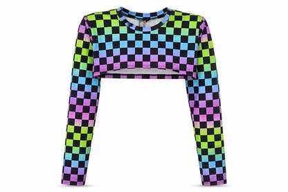 Womens UK Size M GoGuy Clothing Multicoloured Cropped T-Shirt