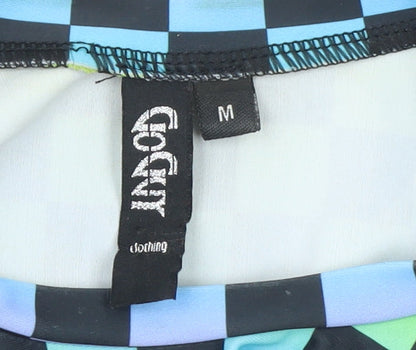 Womens UK Size M GoGuy Clothing Multicoloured Cropped T-Shirt