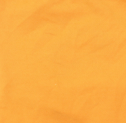 PrettyLittleThing Women’s Orange Size 12 Bodycon Ruched V-Neck Dress