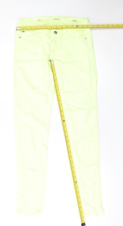 Womens UK Size 28 Miss Sixty Slim Fit Skinny Yellow Jeans