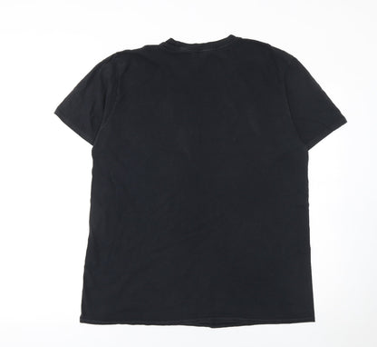 Boohoo Womens Black Guns N' Roses Band T-Shirt Size 18