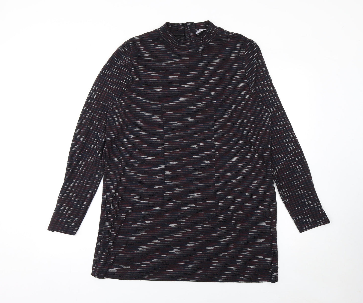 Marks and Spencer Women’s Multicoloured Size 16 Shift Dress Long Sleeve Knit