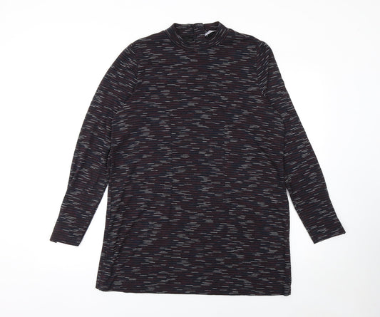 Marks and Spencer Women’s Multicoloured Size 16 Shift Dress Long Sleeve Knit