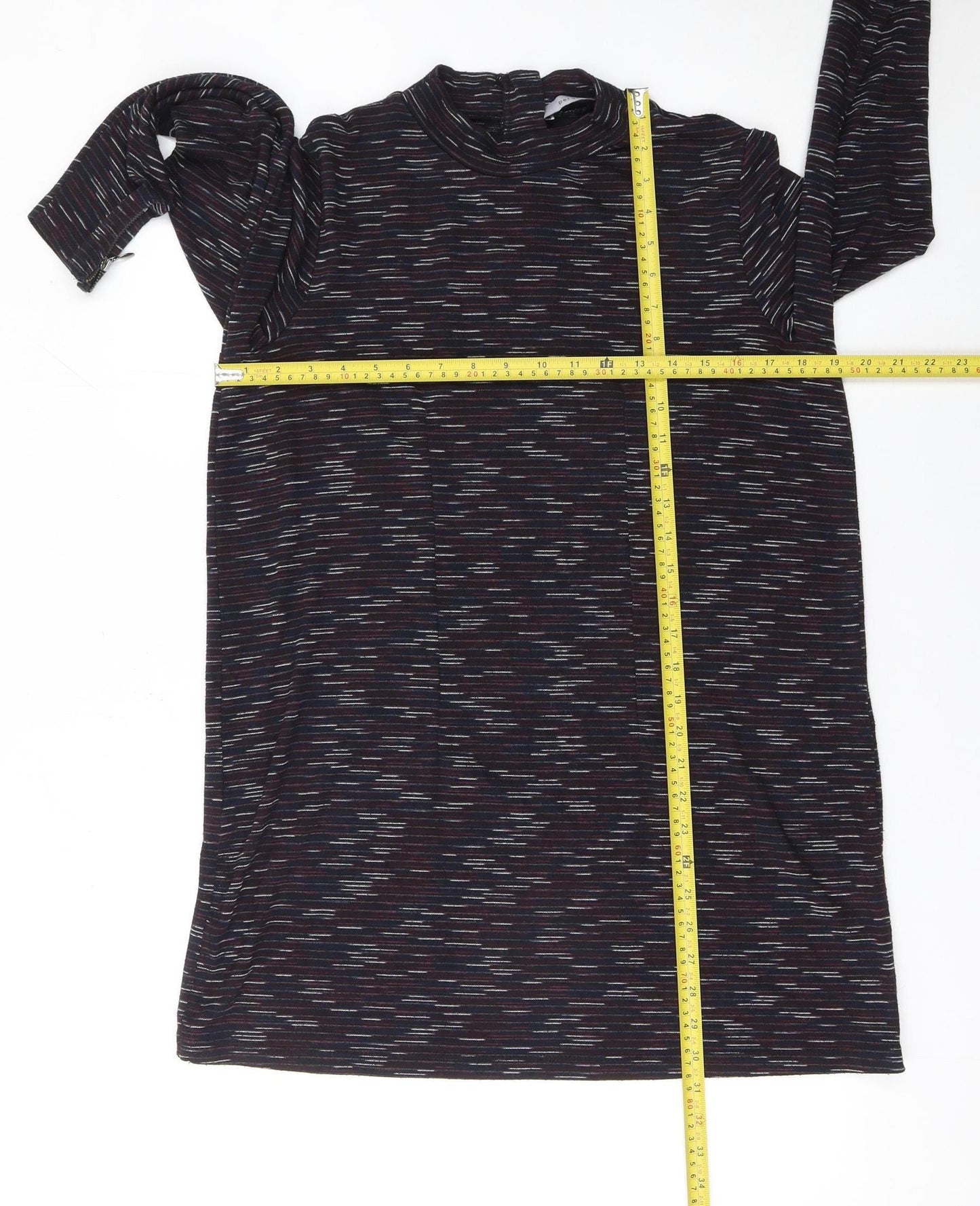 Marks and Spencer Women’s Multicoloured Size 16 Shift Dress Long Sleeve Knit