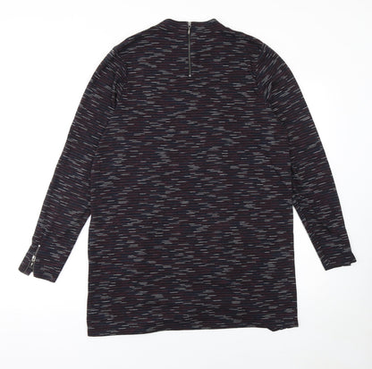 Marks and Spencer Women’s Multicoloured Size 16 Shift Dress Long Sleeve Knit