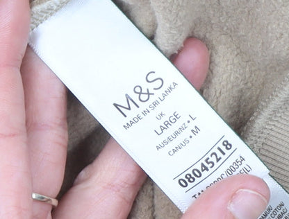 Womens UK Size L Marks and Spencer Beige Pullover Hoodie