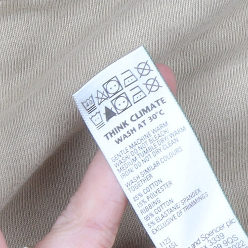 Womens UK Size L Marks and Spencer Beige Pullover Hoodie