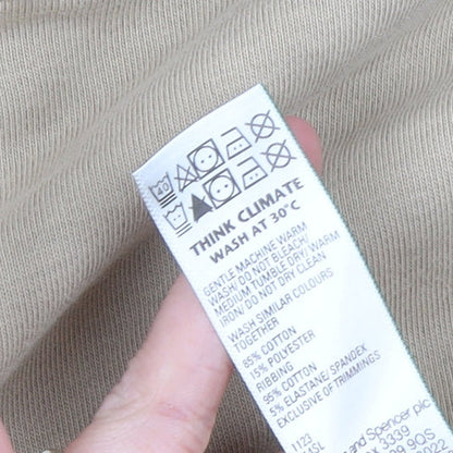 Womens UK Size L Marks and Spencer Beige Pullover Hoodie