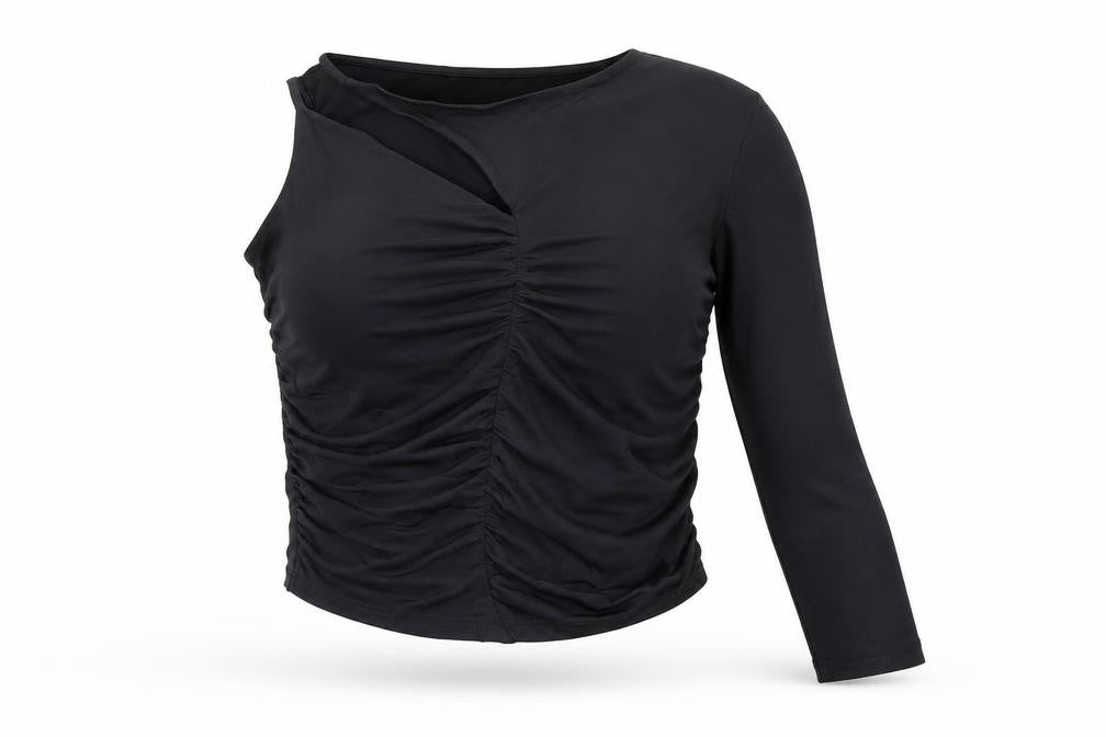 Womens UK Size S Clockhouse Black Cropped Blouse