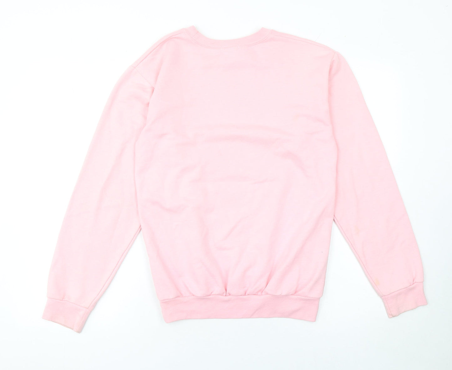 Boohoo Womens Pink Chicago Varsity Graphic Sweatshirt Size S