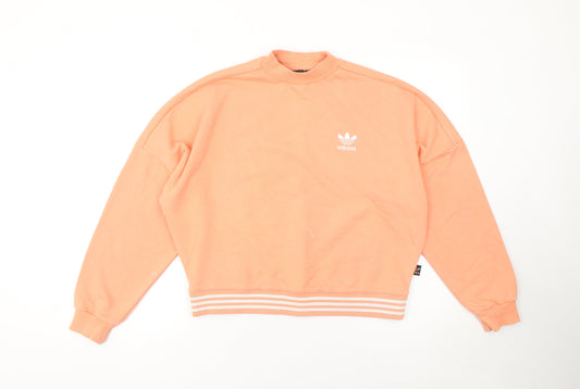 Adidas Pharrell Williams Women's Peach Crew Neck Sweatshirt Size 8