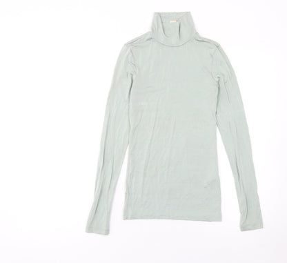 Womens UK Size 6 H&M Green Basic T-Shirt
